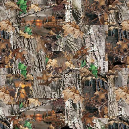 Print Concepts - Real Tree Lakeside/Sunset Patchwork - 10170