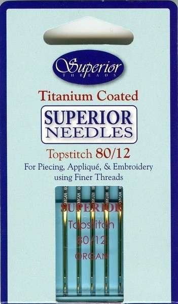 Needle - Titanium Topstitch - Superior Needles-80/12 - 8012