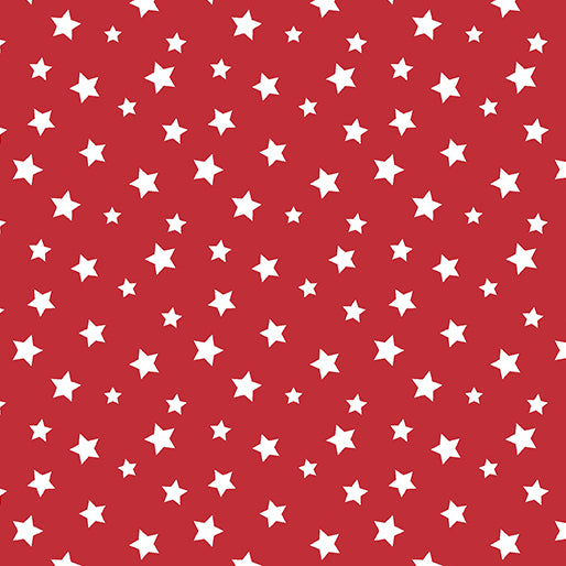 Benartex Patriotic Stars Red Fabric – Red Patriotic Print