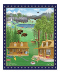 Benartex Explore More Multi Panel Fabric – Outdoor Cabin & Wildlife Scenic Cotton Panel by Andi Metz (36" x 44")