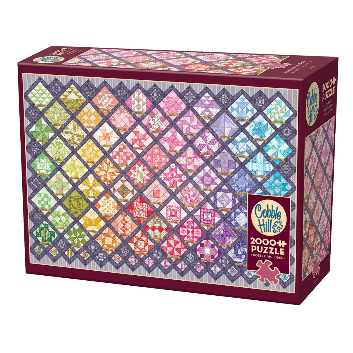 Four Square Quilt Blocks 2000-Piece Puzzle by Cobble Hill