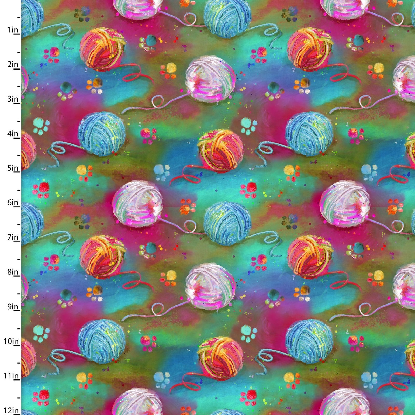 3 Wishes Fabric - Good Kitty-Yarn/Multi -16544-Yarn