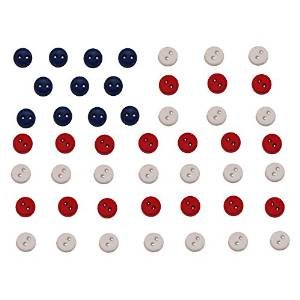 Dress It Up's Tiny Patriotic Buttons – Red, White & Blue Mini Sewing Buttons