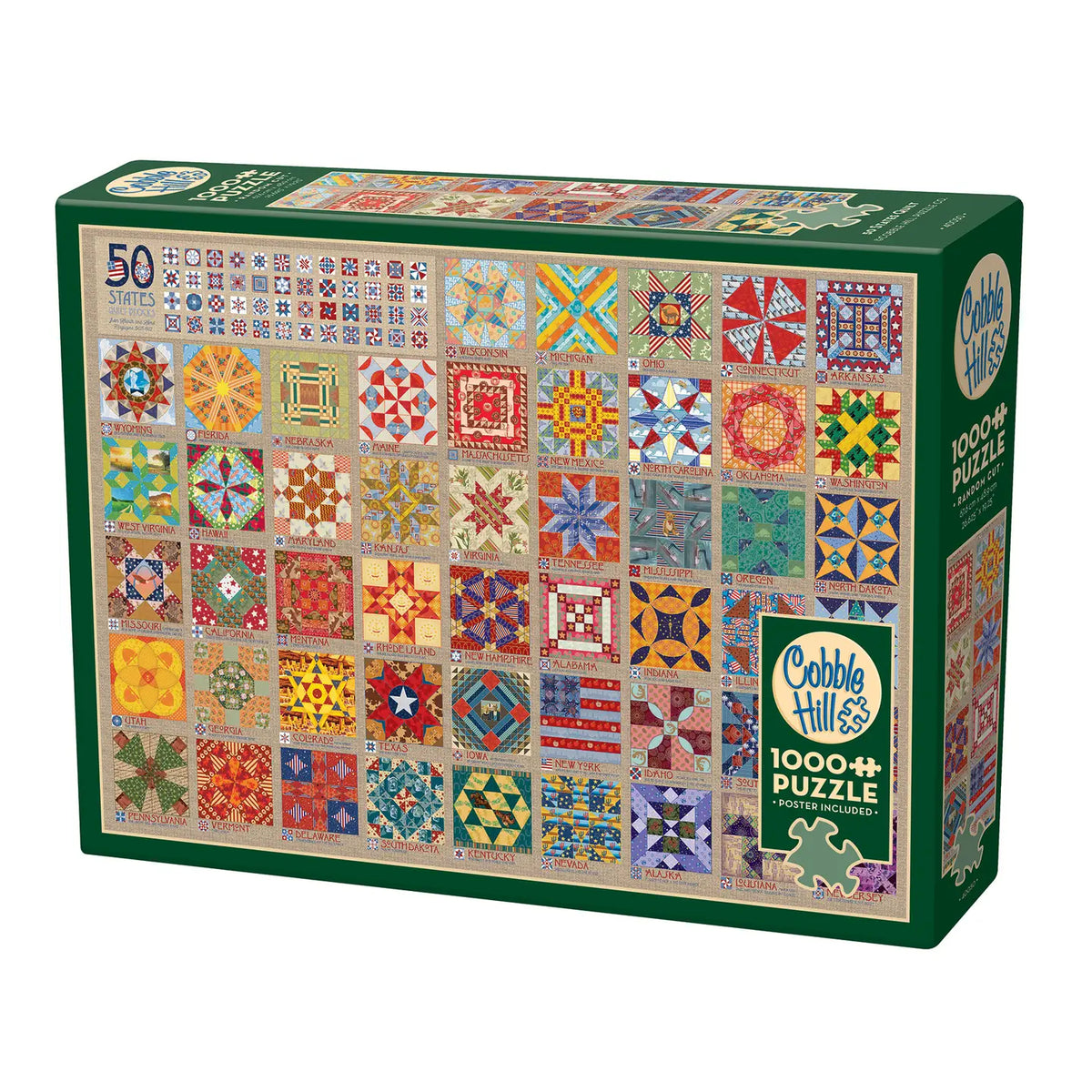 32. Cobble Hill 50 States Quilt Blocks 1000 Piece Jigsaw Puzzle
