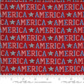 Moda America the Beautiful Barnwood Red Fabric – Patriotic American Type by Deb Strain