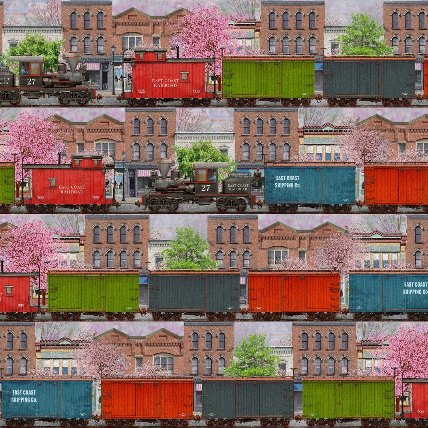 3 Wishes - Steam in the Spring-Train Cars/Multi - 18720-MLT