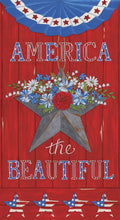 Moda - America the Beautiful Barnwood Red Panel Fabric - by Deb Strain