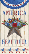 Moda - America the Beautiful Barnwood White Panel Fabric - by Deb Strain