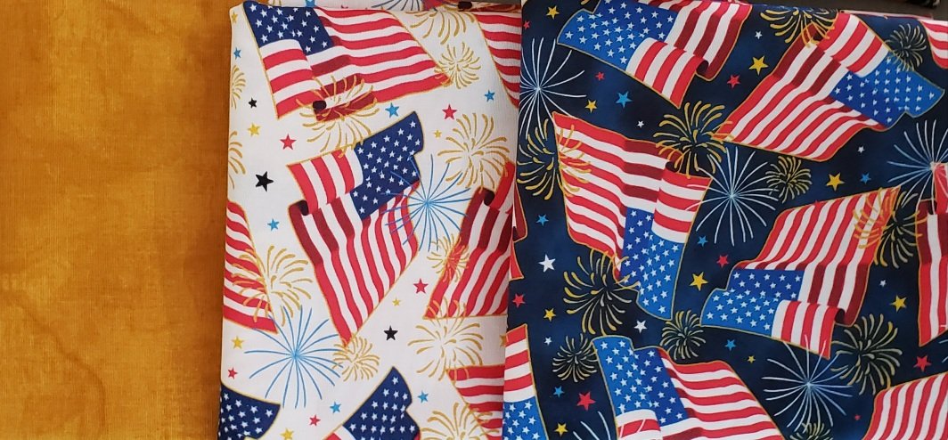 Patriotic Flags Envelope Pillow Kit – Makes Two 16"x16" Pillow Covers