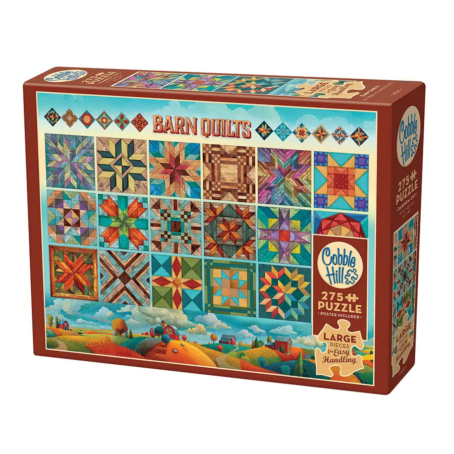 31. Cobble Hill Barn Quilts Easy Handling 275 Piece Jigsaw Puzzle