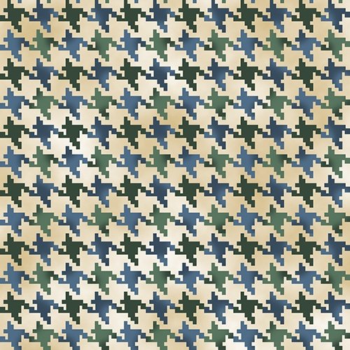 QT - Nature's Glory-Blue Houndstooth - 23841 B