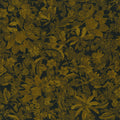 RJR Fabrics - Delhi Flower Black/Golden Fabric – Black Floral Blender by Jinny Beyer