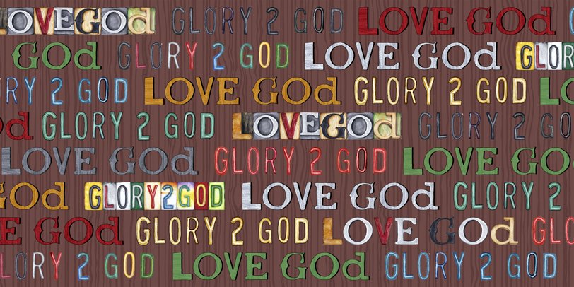 QT - Glory-Love God Text/Brown - 24665-A