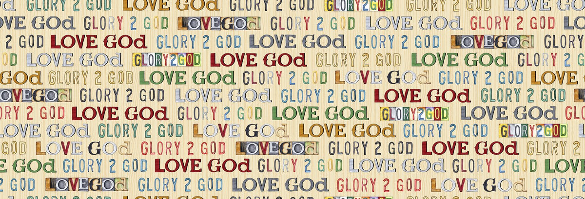 QT - Glory-Love God Text/Cream- 24665-E