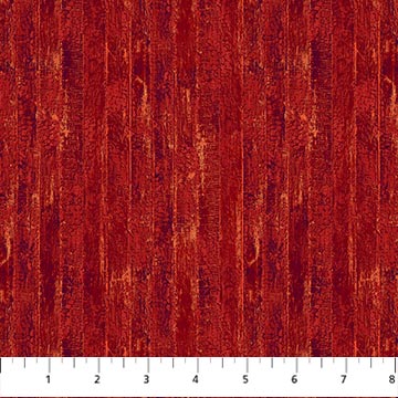 Wood Planks Red Fabric – Woodgrain Print by Northcott