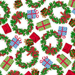 QT - Frosty Friends WREATHS & PRESENTS WHITE - 27683-Z