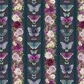 Wilmington - Midnight Garden-Black/Multi Repeating Border Stripe - 27695-946