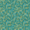 Wilmington - Midnight Garden-Teal Leaves All Over - 27700-477