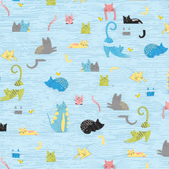 QT - Whiskers-CATS IN THE BLINDS/BLUE - 28021-B