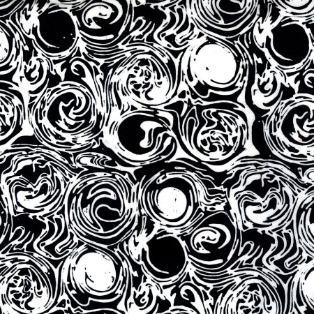 Blank Quilting Blossom Batiks Black & White Swirl Starling Batik Fabric – Black Batik Blender