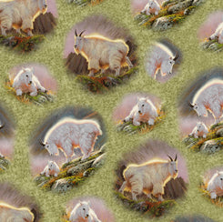 QT - Mountain Goats - VIGNETTES/Green - 28438-H