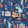 QT Fabrics Indivisible Patriotic Allover in Blue Fabric – by Dan Morris