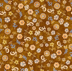 QT Fabrics Prairie Dreams Brown Floral Toss Fabric – Brown Floral Print