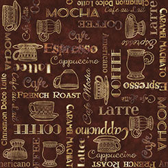 QT - BARISTA - COFFEE TEXT/Brown - 29456-A