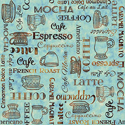 QT - BARISTA - COFFEE TEXT/Turquoise - 29456-Q