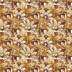 QT Fabrics Treasured Daisies Brown Fabric – Brown Floral Print
