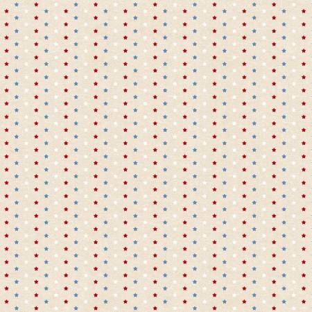 Wilmington Prints - Stars of Valor Patriotic Little Stars Allover in Cream Fabric – by Beth Grove