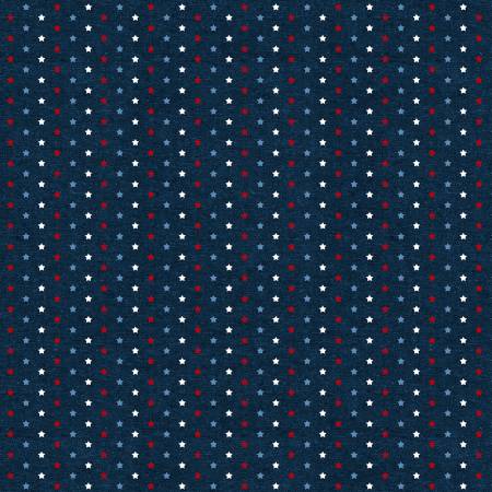Wilmington Prints - Stars of Valor Patriotic Little Stars Allover Blue Fabric – by Beth Grove