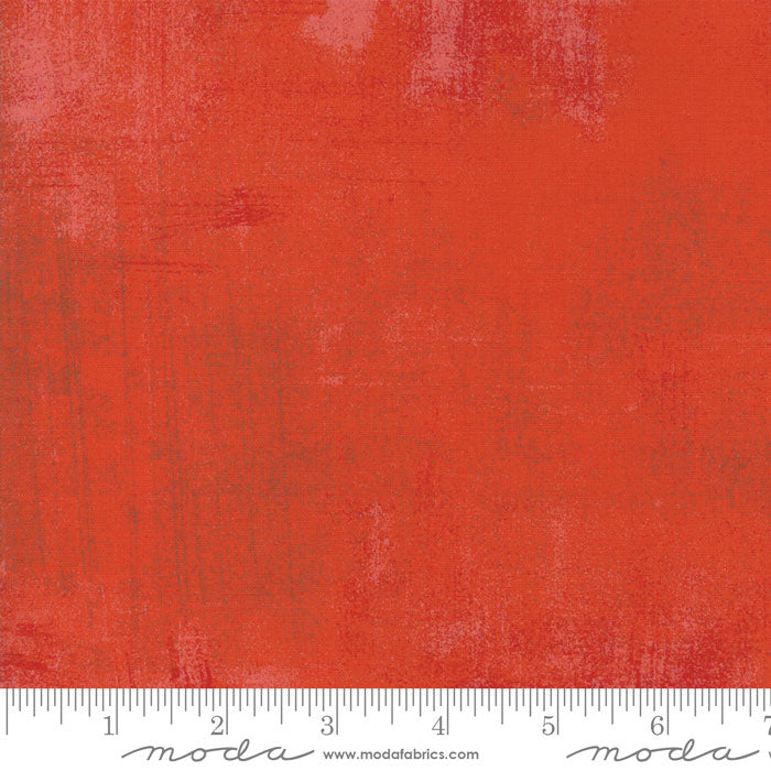 Moda Grunge Rooi Fabric – Red Orange Blender by BasicGrey