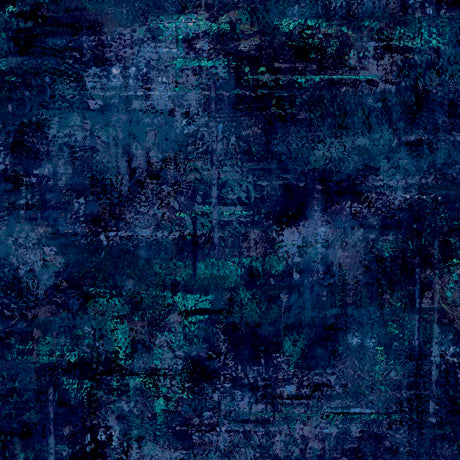 QT Fabrics Vibe 45" Navy Fabric – Blue Mottled Blender