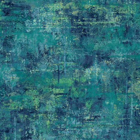 QT Fabrics Vibe 45" Dark Teal Fabric – Teal Mottled Blender