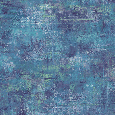 QT Fabrics Vibe 45" Denim Fabric – Blue Mottled Blender