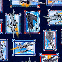 QT Fabrics Patriot Air Force Patch in Navy – Fabric by Morris Creative Group