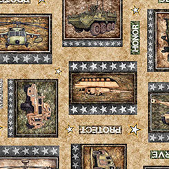 QT Fabrics Patriot Army Patch in Light Brown Fabric – by Morris Creative Group