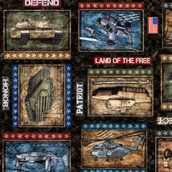 QT Fabrics Patriot Marines Patch in Black Fabric – by Morris Creative Group