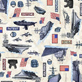 QT Fabrics Patriot Navy Allover in Cream Fabric – by Morris Creative Group