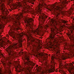 QT Fabrics Patriot Red Fabric – Eagle Tonal Blender by Morris Creative Group