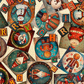 QT - SANTA'S WORKSHOP - CHRISTMAS COLLAGE/CREAM - 31072-E