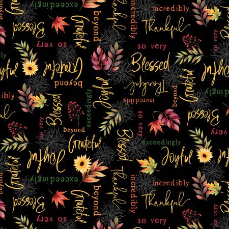 Wilmington - Autumn Light - Word Tossed/Black -  32107-957