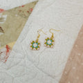 29. Cottage Cutie Quilt Block Dangle Earrings – Handmade by Sydni Carlson Art