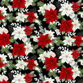Wilmington - Cardinal Cozy-Poinsettia Floral Allover/Black - 33891-913