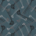 Blank Quilting Rise with the Sun Windmills Fabric – Blue Gray Farm Print