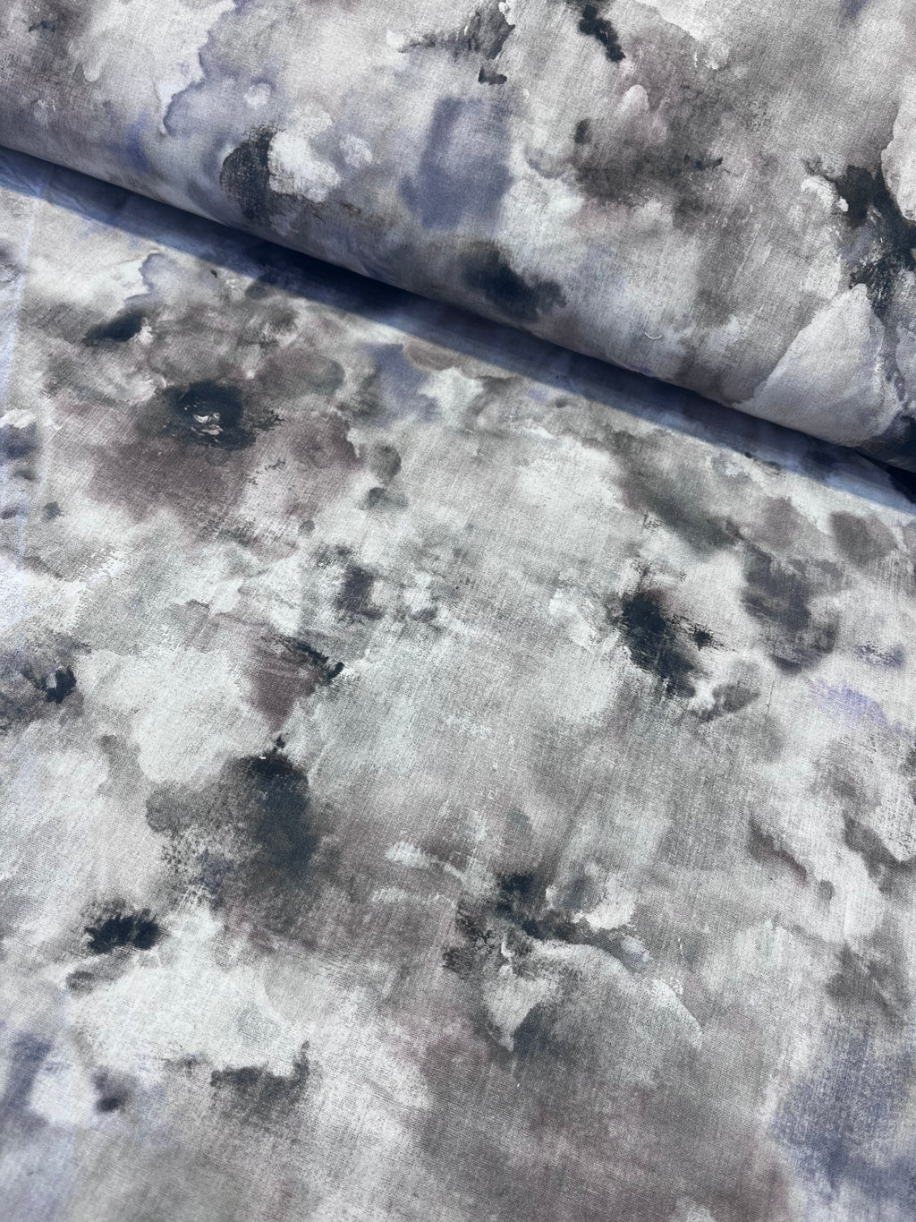 Watercolors Smoke 108" Wide Backing Fabric – Gray from Michael Miller Fabrics