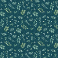 Wilmington - Floral Party - Tossed Leaves/Teal - 40765-447