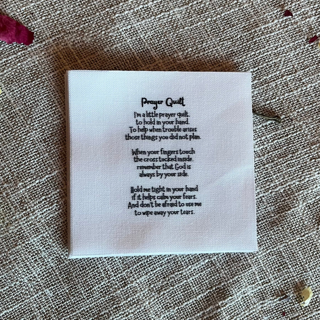 30 Pocket Prayer Quilt Poem Labels -Precut 3in squares - Carlson Homestead Quilting