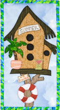 Summer Splash Bird Bungalow by Julie Wurzer - Wall Hanging Pattern – 6"x11.5" for Patch Abilities
